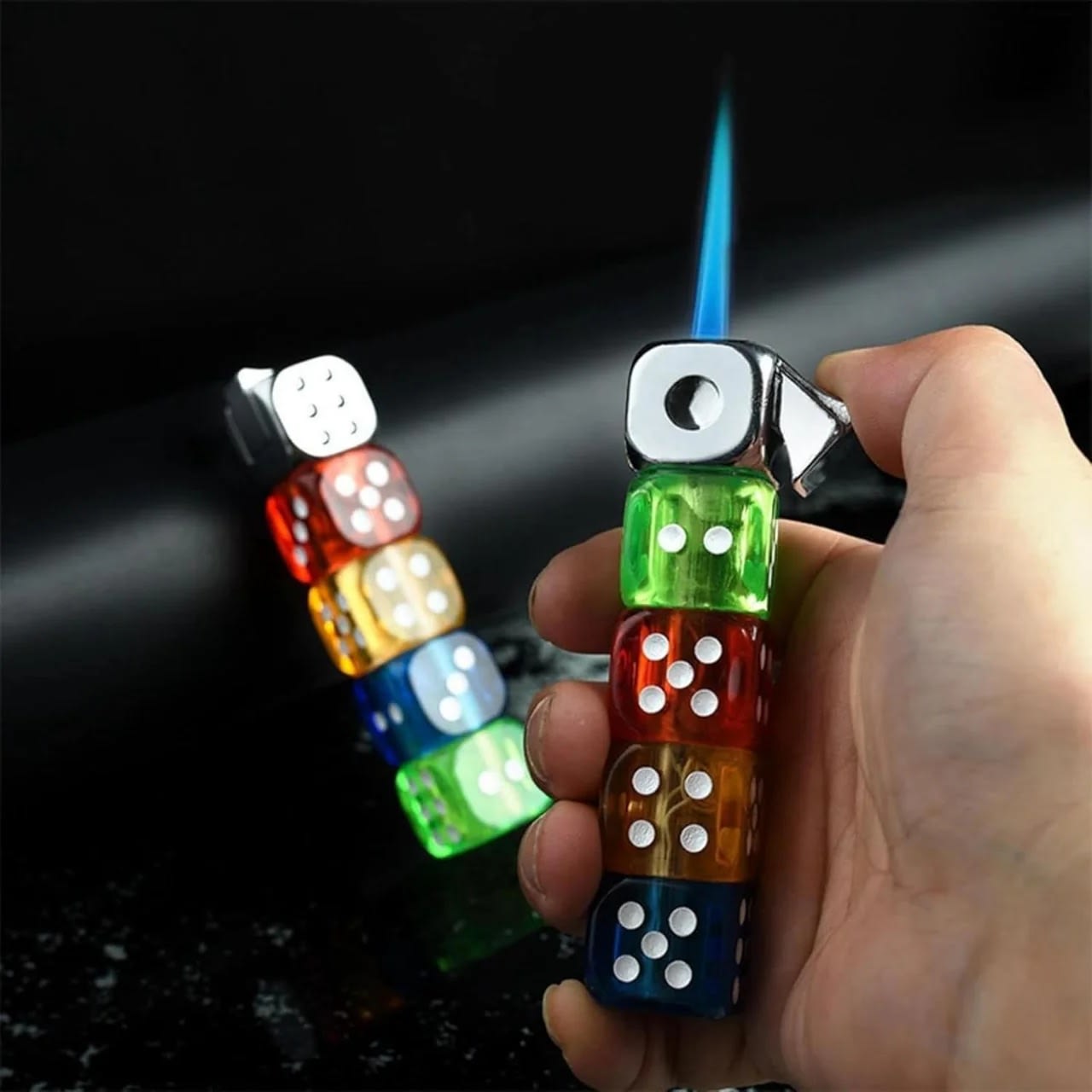Creative Dice Butane Windproof Lighter – Refillable Pocket Torch Lighter | Stylish Gift for Men 2
