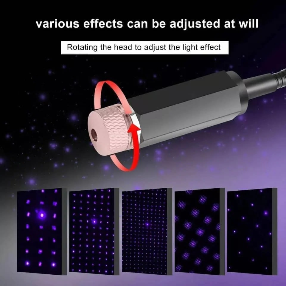 Mini USB Car Star Light | LED Roof Atmosphere Light | Plug & Play Interior Ambient Light for Car 4