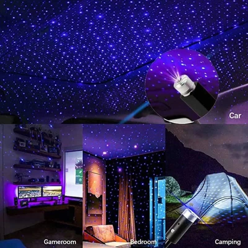 Mini USB Car Star Light | LED Roof Atmosphere Light | Plug & Play Interior Ambient Light for Car 9