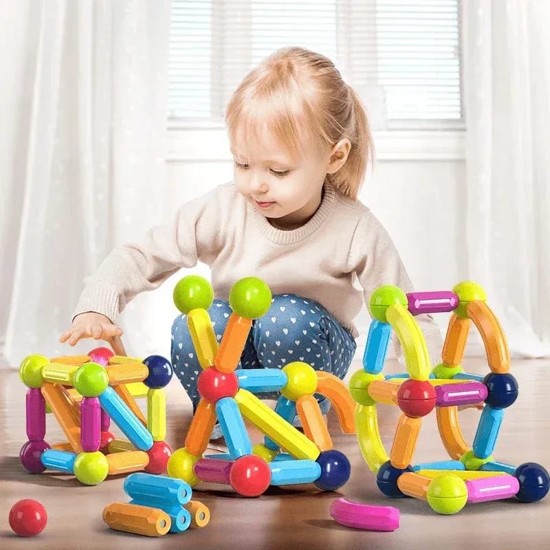 Papa Toys Magnetic Stick Building Blocks | Educational STEM Construction Set for Kids | Creative Learning Toy alternate view
