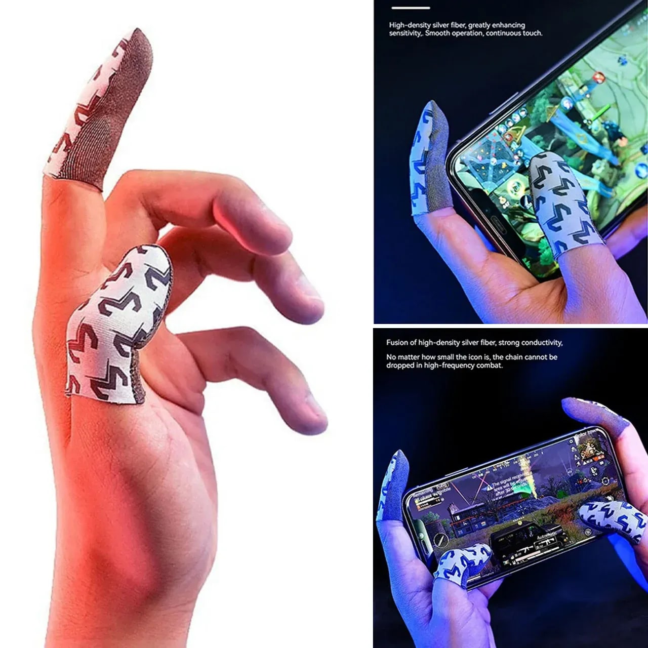 MEMO Gaming Finger Sleeves | Ultra-Thin Mobile Gaming Finger Covers | Sweat-Proof & High Sensitivity 5