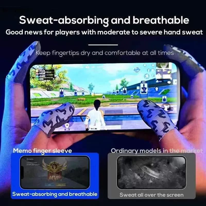 MEMO Gaming Finger Sleeves | Ultra-Thin Mobile Gaming Finger Covers | Sweat-Proof & High Sensitivity 7