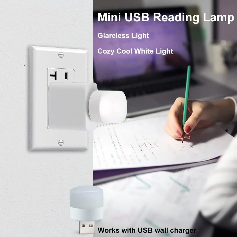 Mini USB LED Light | Portable Plug & Play Night Light | Flexible USB Lamp for Laptop, Power Bank & Car