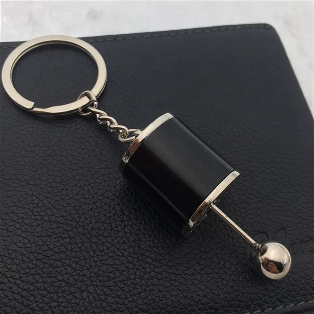 3D Gear Knob Keychain | Mini Manual Gear Shift Key Ring | Car Lover Metal Keychain Gift alternate view