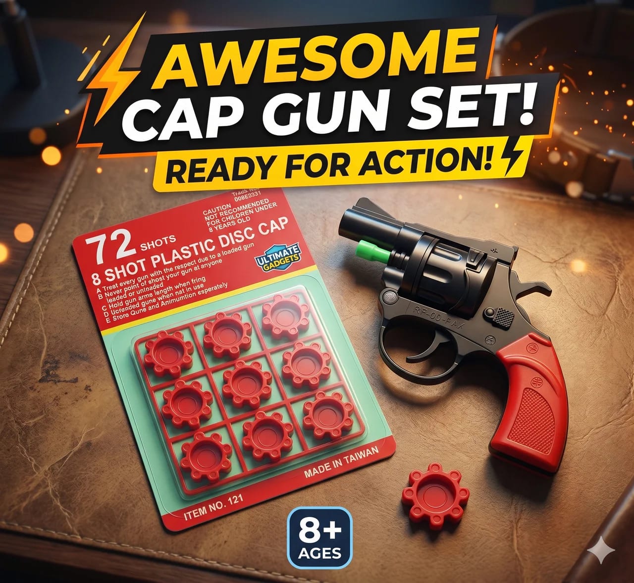 Thaa Thaa Fun Bullet Gun Set | 1 Toy Gun + 10 Soft Foam Bullet Pack | Safe Indoor & Outdoor Kids Toy alternate view