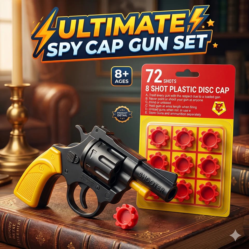 Thaa Thaa Fun Bullet Gun Set | 1 Toy Gun + 10 Soft Foam Bullet Pack | Safe Indoor & Outdoor Kids Toy 5