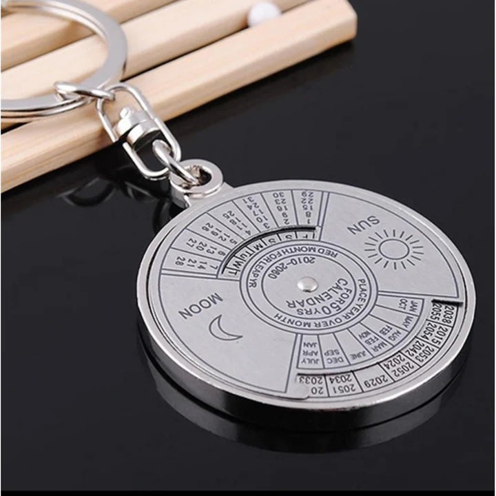 Premium Metal 50-Year Perpetual Calendar Keychain – Multipurpose Date Finder Keyring 5