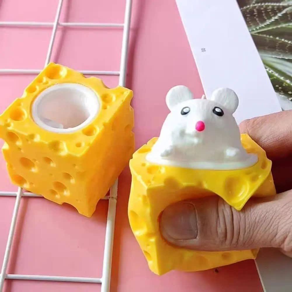 Peek-A-Boo Cheese Mouse Squishy Fidget Toy (2Pcs) - Stress Relief 8