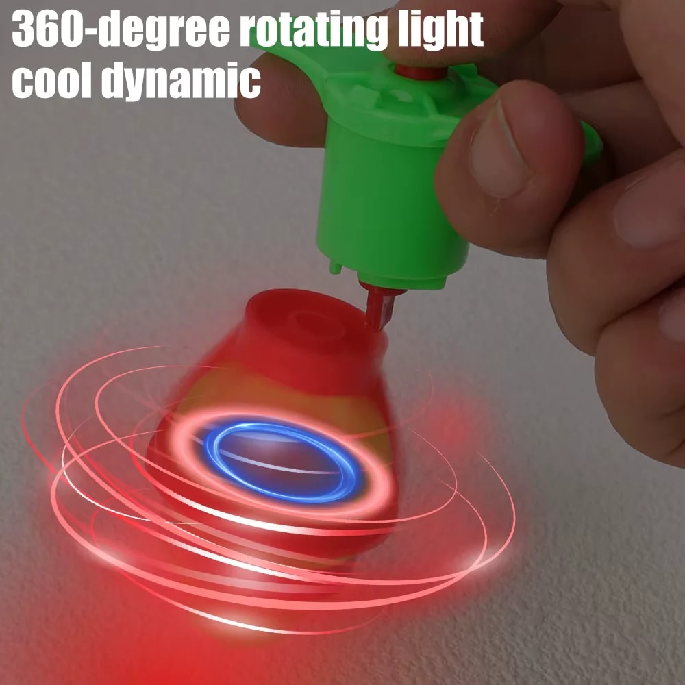 2-Pack LED Flashing Spinning Tops with Light & Sound – Interactive Kids Toy Set