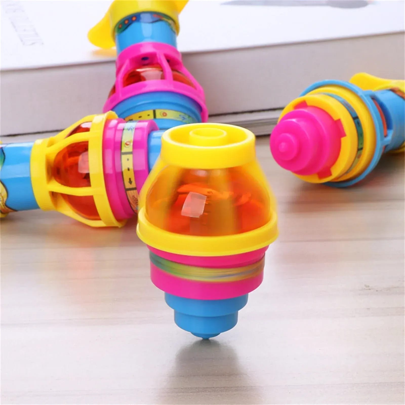 2-Pack LED Flashing Spinning Tops with Light & Sound – Interactive Kids Toy Set 8