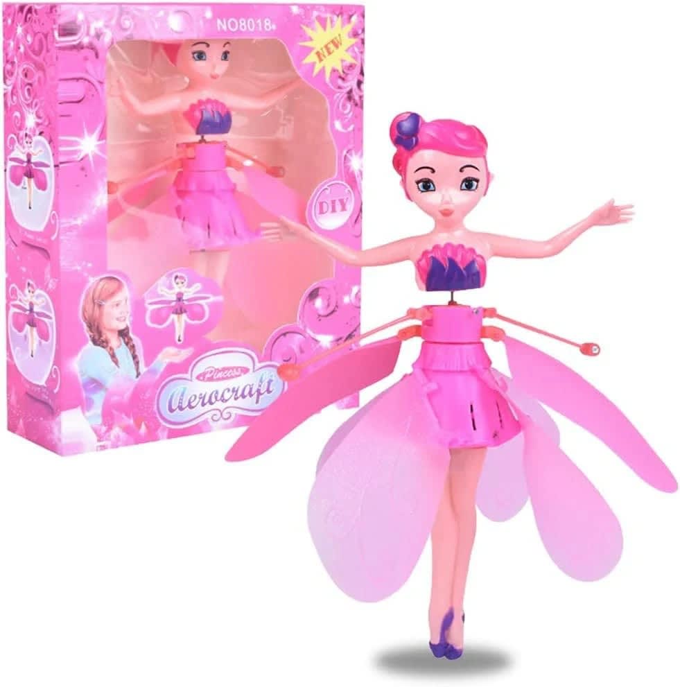 Magic Flying Fairy Princess Doll with LED Lights – Hand Sensor Hover Toy for Kids 2