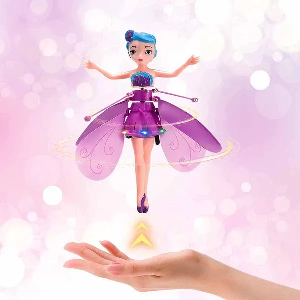 Magic Flying Fairy Princess Doll with LED Lights – Hand Sensor Hover Toy for Kids 9