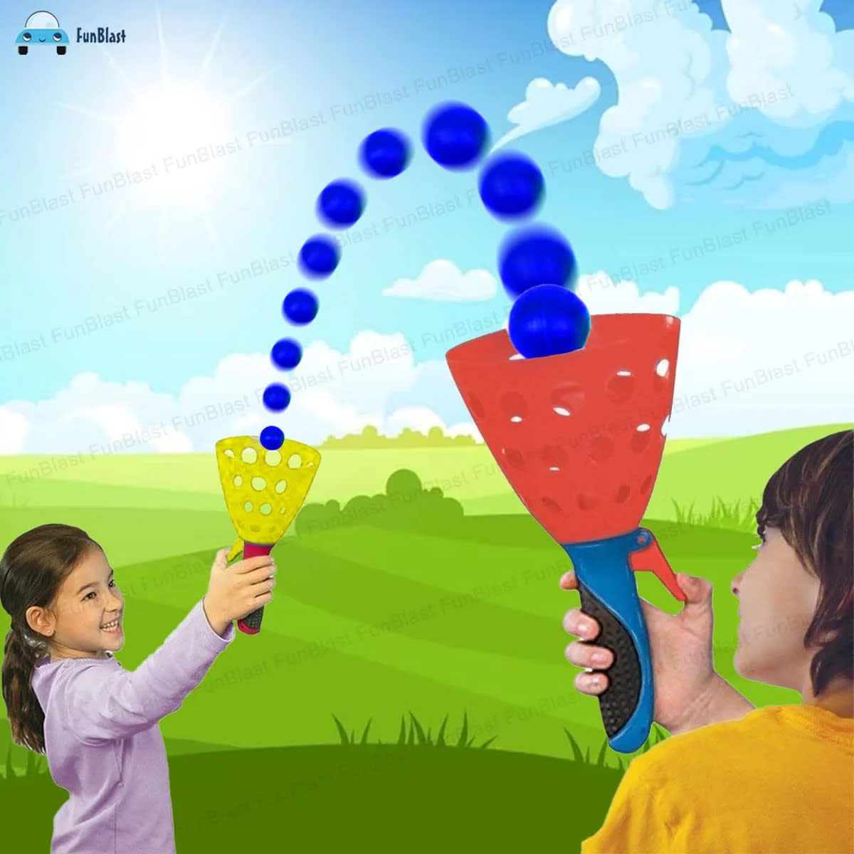 Active Fun Catch Game Launcher Set | Pop-Up Ball Catch Toy for Kids 3
