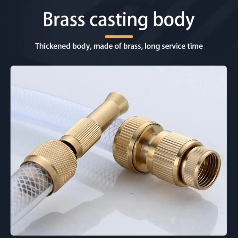 High Pressure Brass Garden Hose Spray Nozzle | Adjustable Water Spray Gun 4