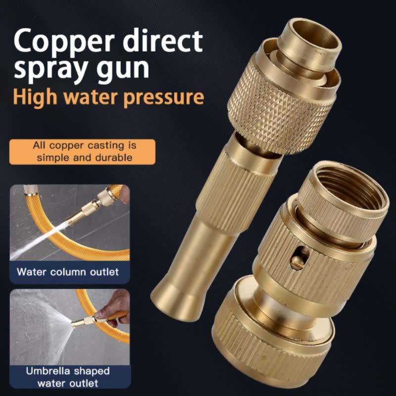 High Pressure Brass Garden Hose Spray Nozzle | Adjustable Water Spray Gun 9