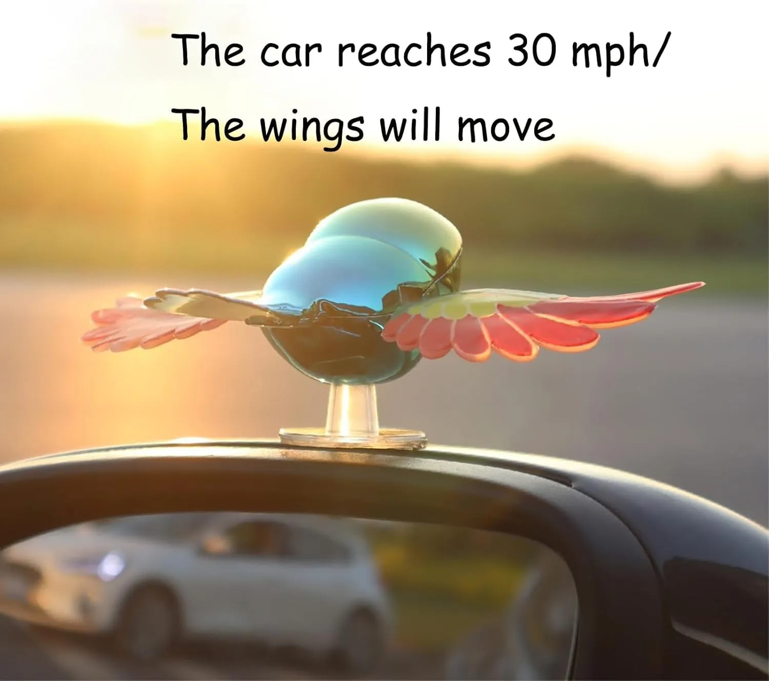 Cute Solar-Powered Flapping Bird Car Dashboard Ornament | Auto Decor 5