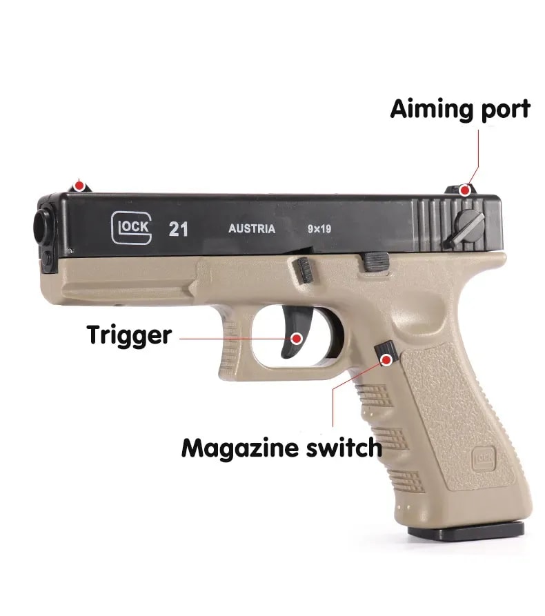Toy Pistol with Soft Bullets & Magazine | Realistic Action Toy Gun for Kids 9