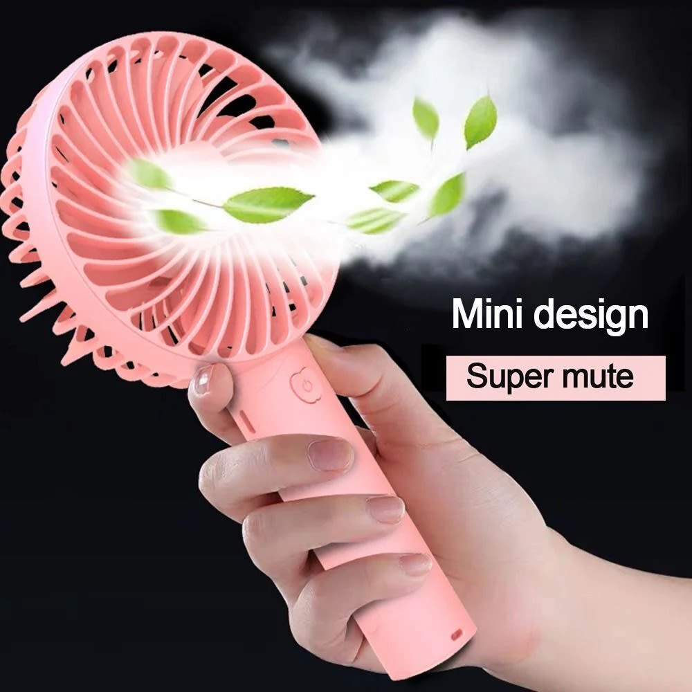 Portable USB Rechargeable Mini Handheld Fan | Quiet Personal Cooling Fan with Stand