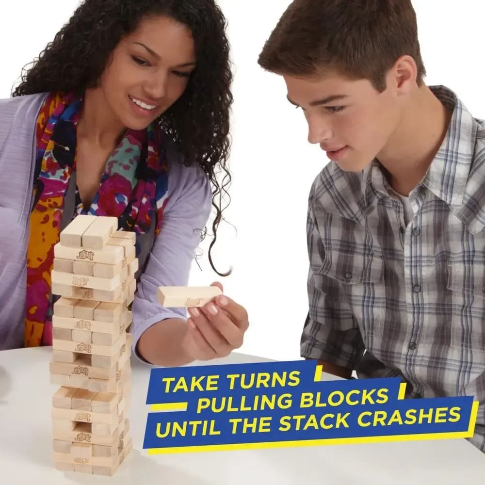 Classic Wooden Tower Stacking Game | Tumbling Block Balance Game for Kids & Family 3