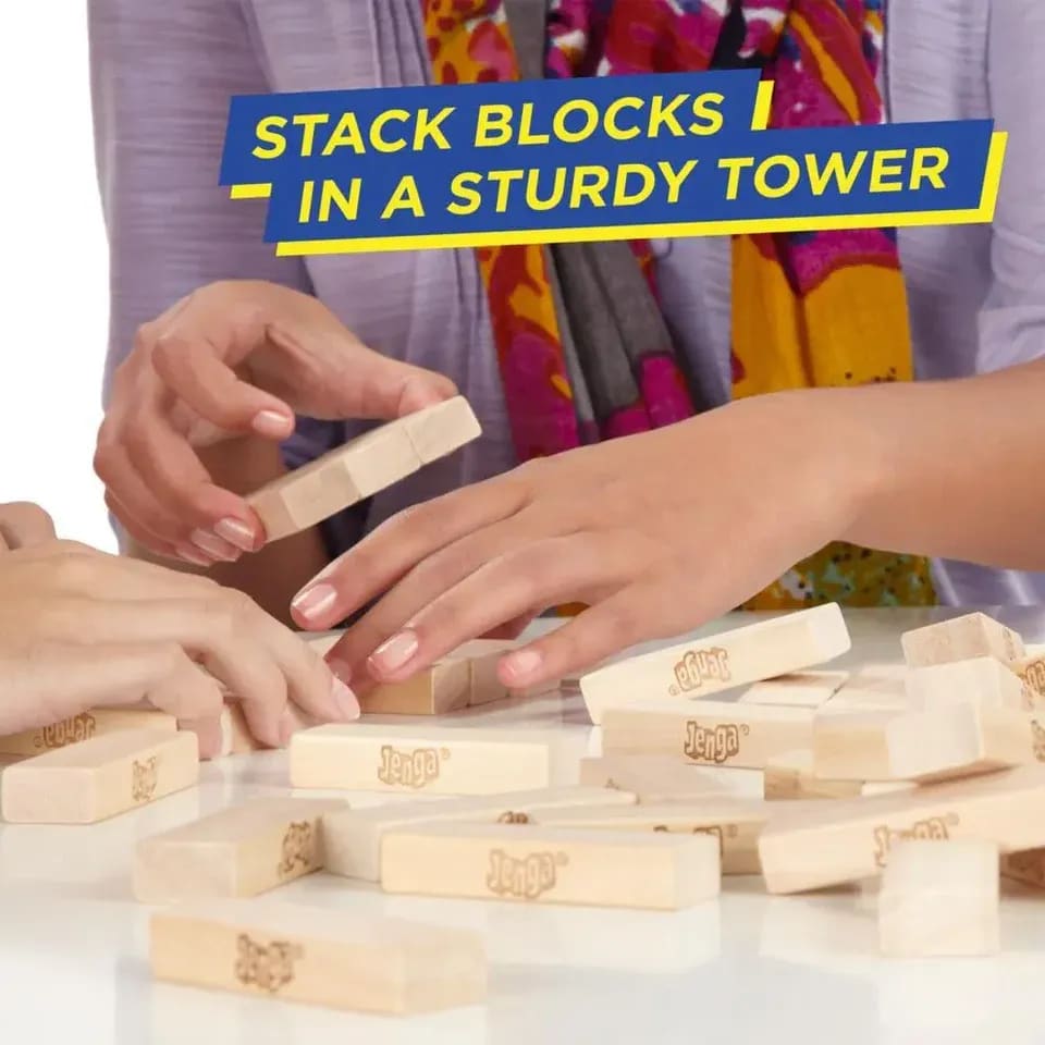 Classic Wooden Tower Stacking Game | Tumbling Block Balance Game for Kids & Family 5