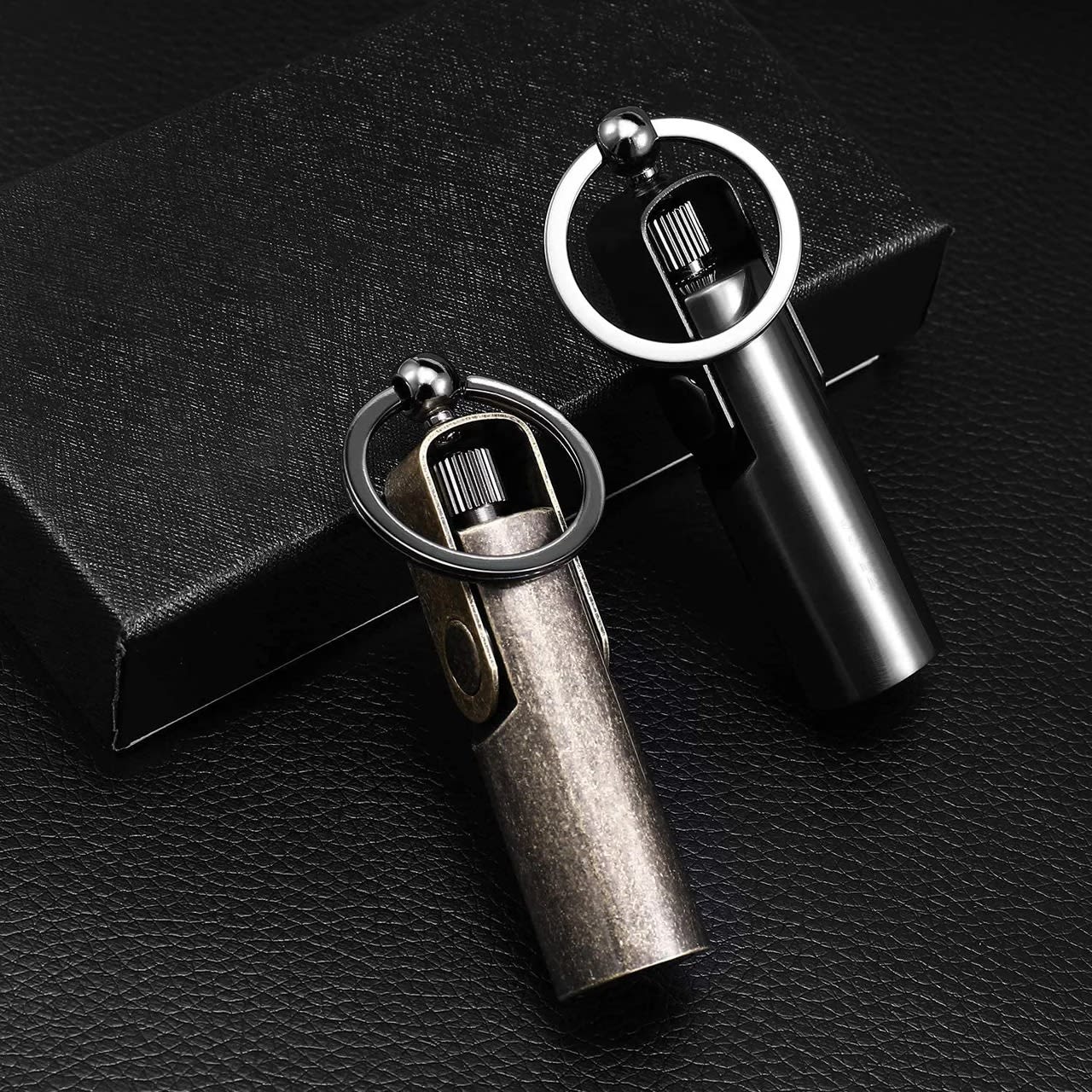 Refillable Permanent Match Keychain Lighter – Reusable Flint & Steel Fire Starter 5