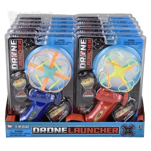 Drone Launcher Flying Spinner Toy – Pull Back Hand Launcher with Flying Disc for Kids 5