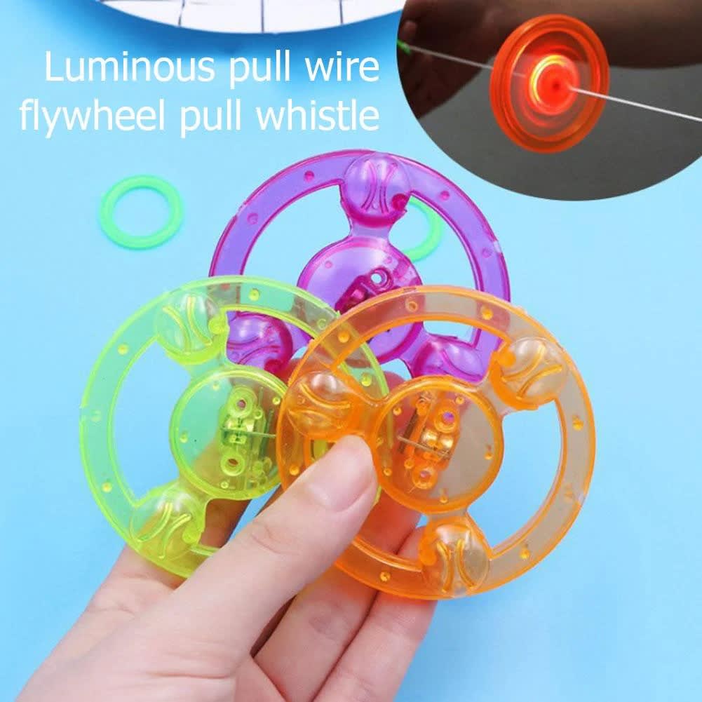 LED Flying Yoyo Spinner Toy – Pull String Light-Up Gyroscope Disc for Kids 4
