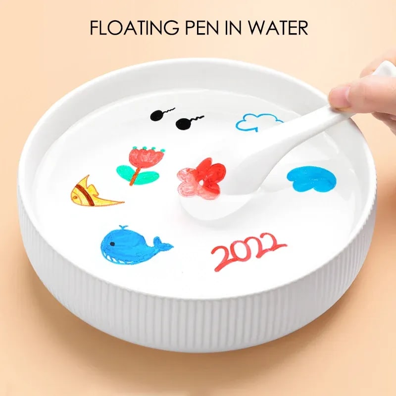 Magic Floating Water Drawing Pen Set – Reusable DIY Water Painting Marker Kit for Kids 3