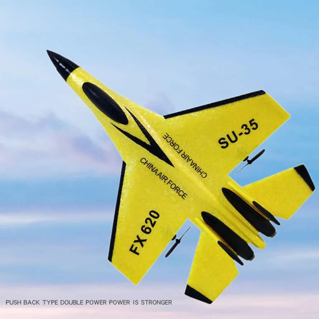 SU-35 RC Fighter Jet Airplane – 2.4GHz Remote Control Foam Aircraft with LED Lights & USB Charging 9