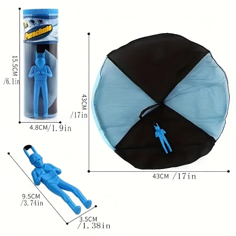 Papatoys Colorful Hand Parachute Toy – Outdoor Throw & Catch Parachute for Kids | Reusable Landing Toy | Ages 3+ 4