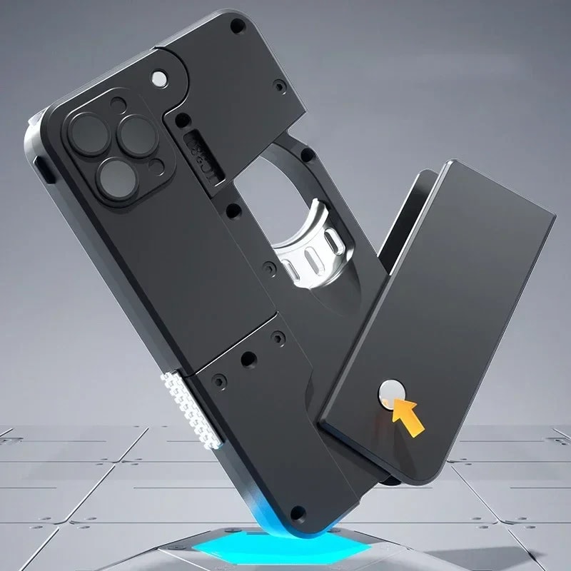 Toy Gun Phone Case – Interactive Bullet Launcher Mobile Case with Soft Foam Darts | Fun Novelty Gift 5