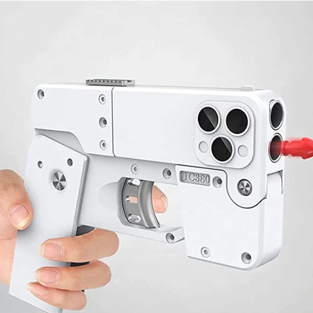 Toy Gun Phone Case – Interactive Bullet Launcher Mobile Case with Soft Foam Darts | Fun Novelty Gift 9