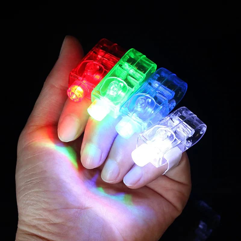 4 PCS LED Laser Finger Beams Light Toy – Colorful Flashing Finger Lights for Kids Party, Birthday & Festival Fun