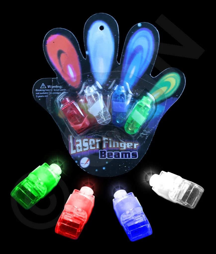 4 PCS LED Laser Finger Beams Light Toy – Colorful Flashing Finger Lights for Kids Party, Birthday & Festival Fun 3
