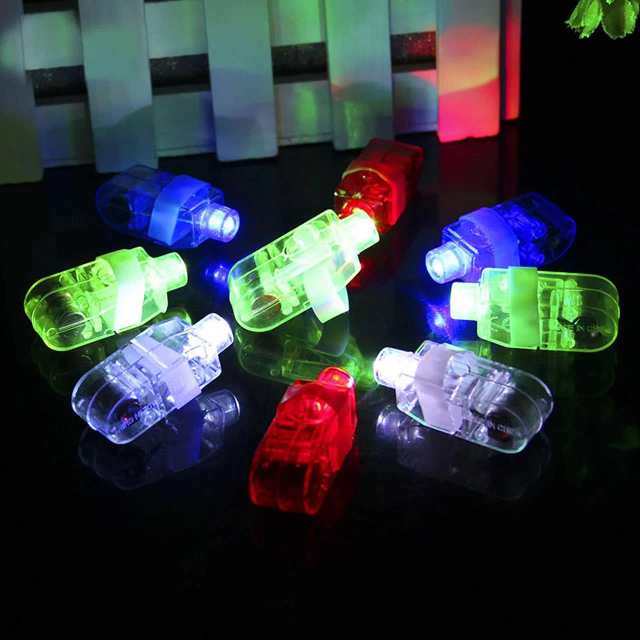 4 PCS LED Laser Finger Beams Light Toy – Colorful Flashing Finger Lights for Kids Party, Birthday & Festival Fun 4