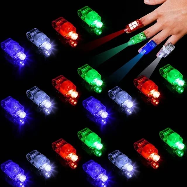 4 PCS LED Laser Finger Beams Light Toy – Colorful Flashing Finger Lights for Kids Party, Birthday & Festival Fun 6