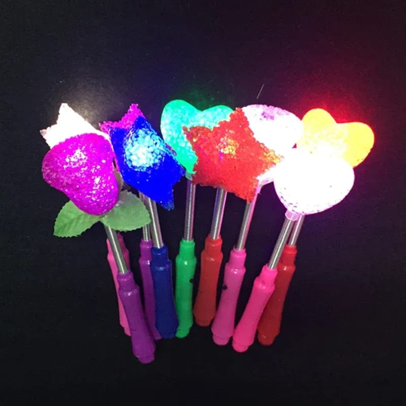 LED Flashing Magic Wand Toy – Star & Heart Light Stick for Kids | Colorful Glowing Party Wand 3