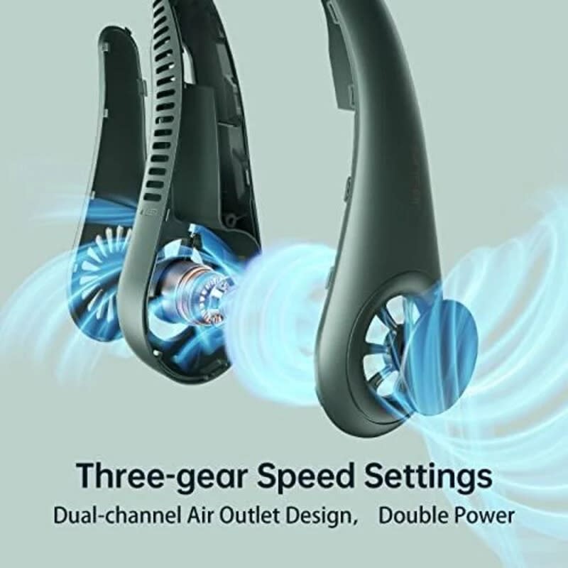 Portable Rechargeable Neck Fan – Hands-Free 360° Cooling Fan | USB Rechargeable Personal Air Cooler 3