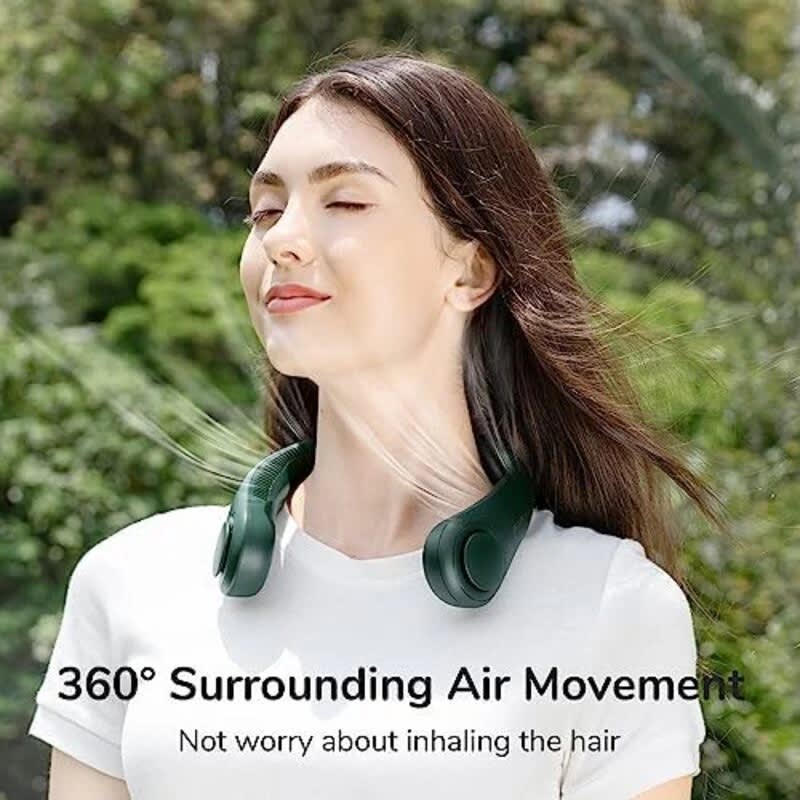 Portable Rechargeable Neck Fan – Hands-Free 360° Cooling Fan | USB Rechargeable Personal Air Cooler 8