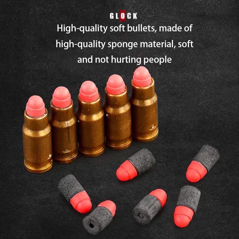 Shell Ejecting Soft Bullet Toy Pistol – Foam Dart Blaster with Magazine & Ejecting Shells | Action Toy