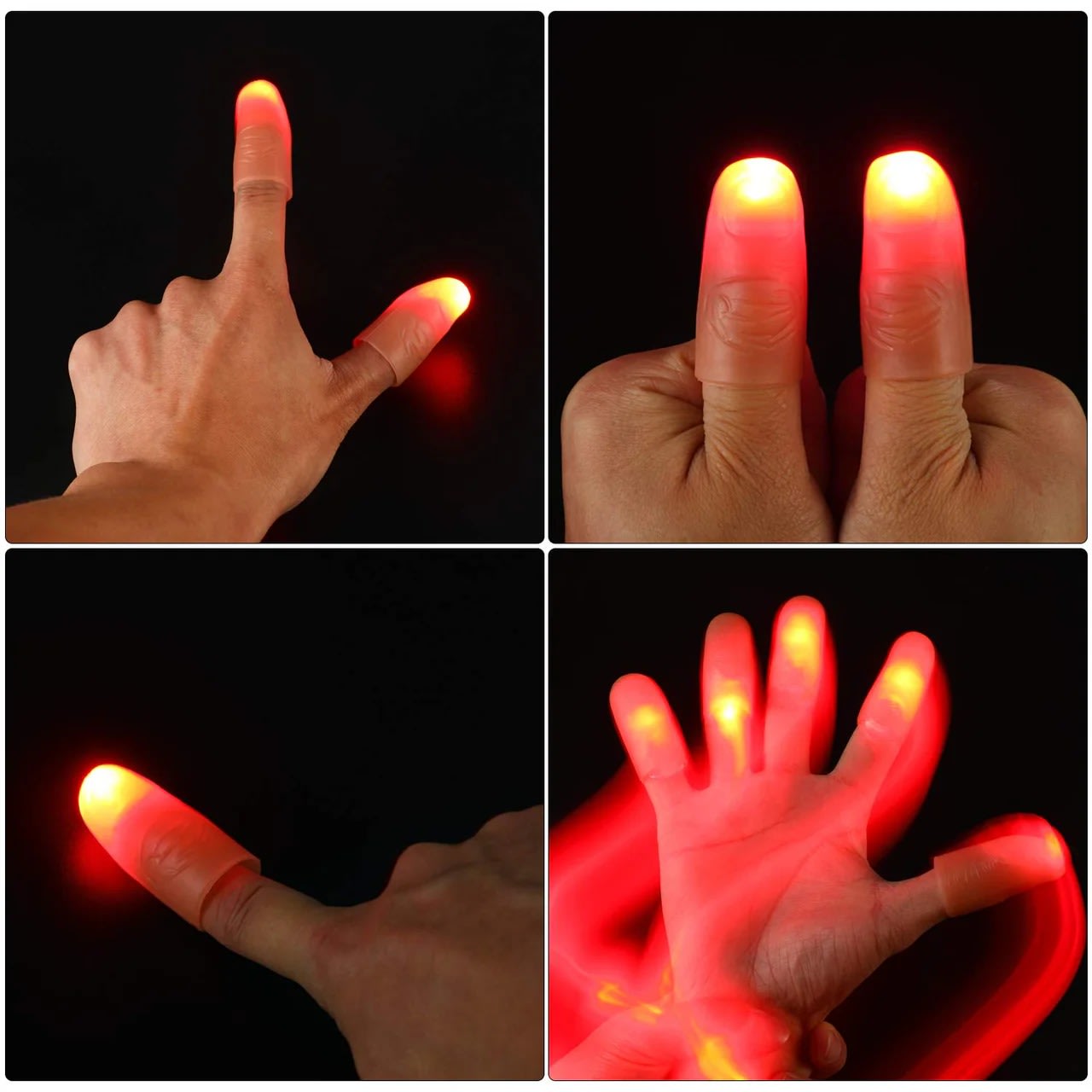 Magic Finger Light LED – 1 Pair Colorful Flashing Finger Lights for Kids Party & Festival | PapaToys 2