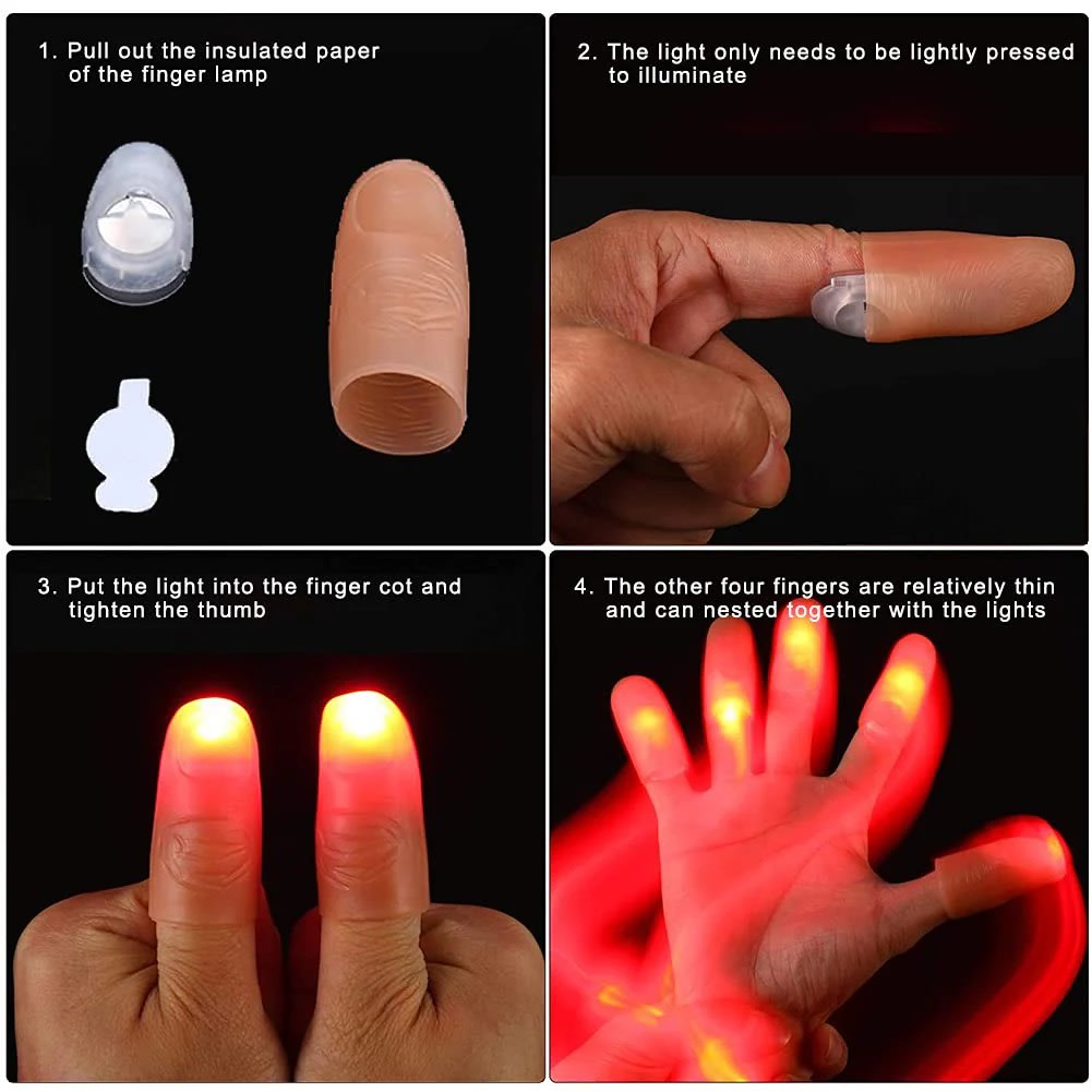 Magic Finger Light LED – 1 Pair Colorful Flashing Finger Lights for Kids Party & Festival | PapaToys 5