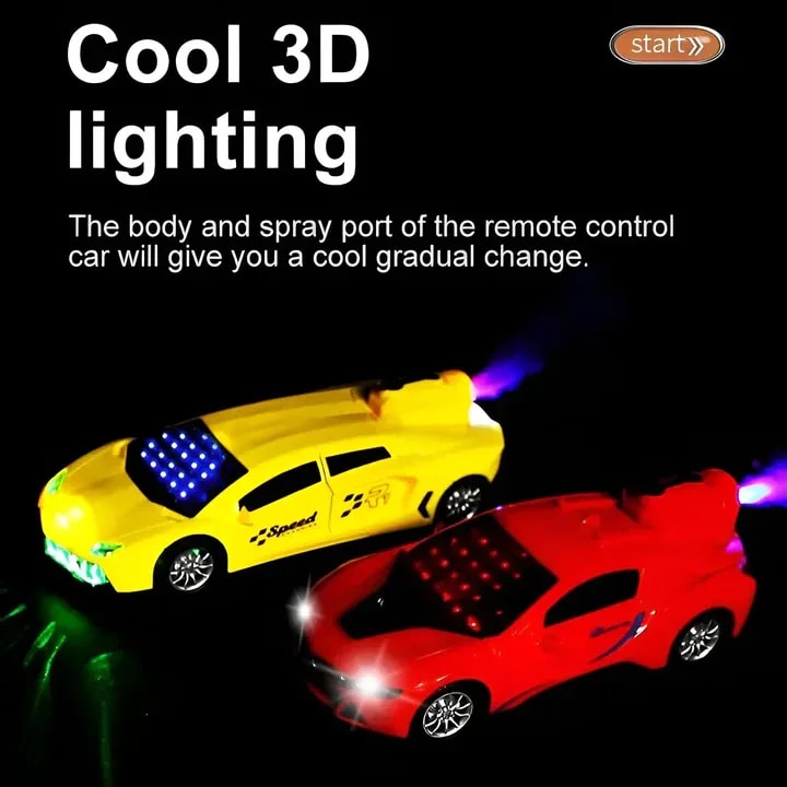 1:22 Scale 2.4G Remote Control Spray Racing Car – LED Drift RC Sports Car | USB Rechargeable | PapaToys 9