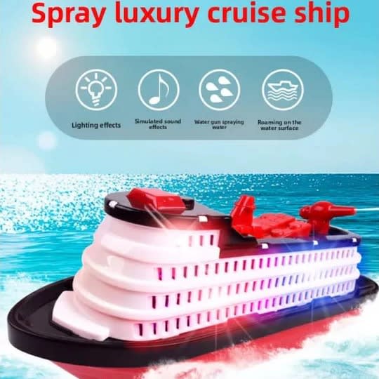 Spray Luxury Cruise Ship Toy Boat with Lights & Sound – Electric Water Mist Ship for Kids | PapaToys 7