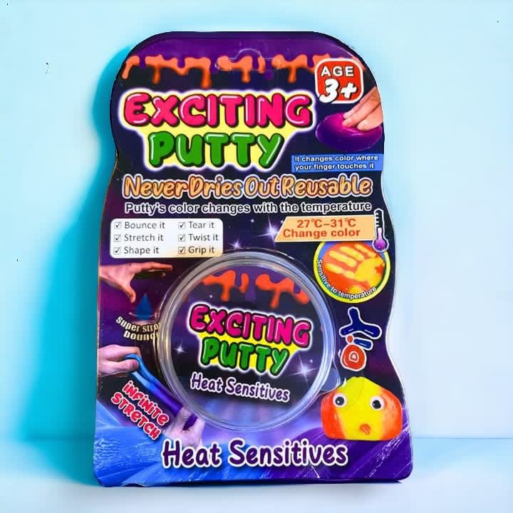 DIY Heat Sensitive Stretch Putty Toy – Color Changing Slime Clay for Kids | Stress Relief Fidget Toy | PapaToys 3