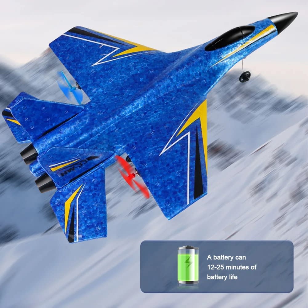 HW-33 / SU-35 RC Fixed Wing Airplane Glider – 2.4GHz Remote Control Aircraft with LED Lights | USB Rechargeable | PapaToys 8