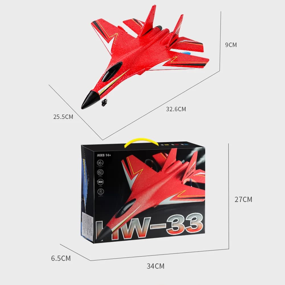 HW-33 / SU-35 RC Fixed Wing Airplane Glider – 2.4GHz Remote Control Aircraft with LED Lights | USB Rechargeable | PapaToys 14