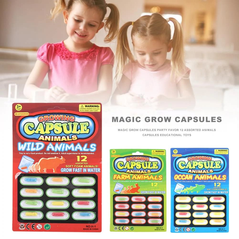 Pack of 2 Magic Growing Animal Capsules – Water Expand Dinosaur & Sea Animal Toys for Kids | PapaToys alternate view