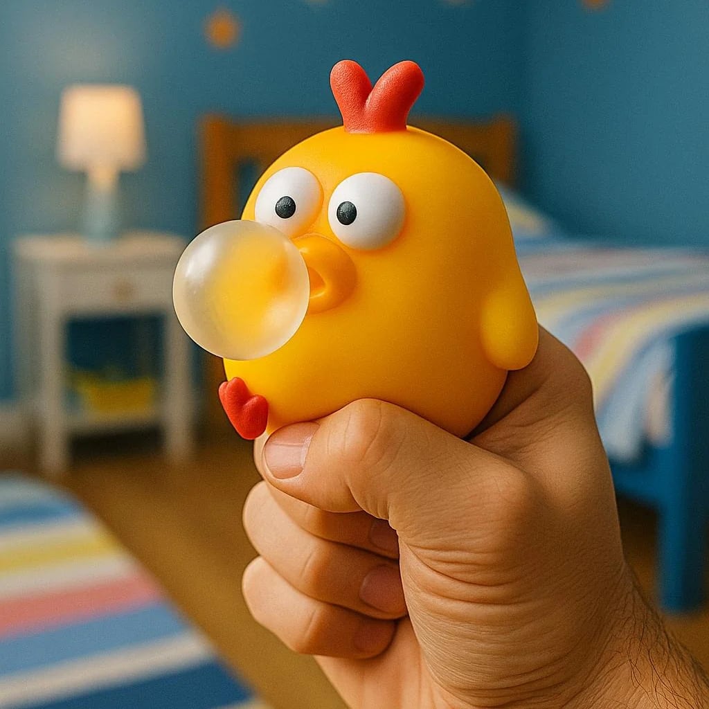 Squeeze Pop Chicken Toy – Funny Stress Relief Fidget Squeeze Toy for Kids & Adults | PapaToys alternate view