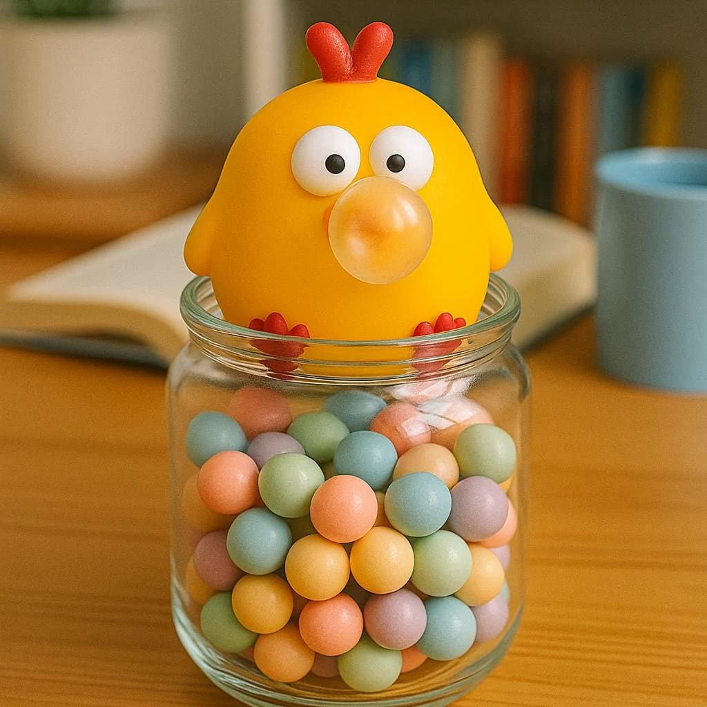 Squeeze Pop Chicken Toy – Funny Stress Relief Fidget Squeeze Toy for Kids & Adults | PapaToys 4
